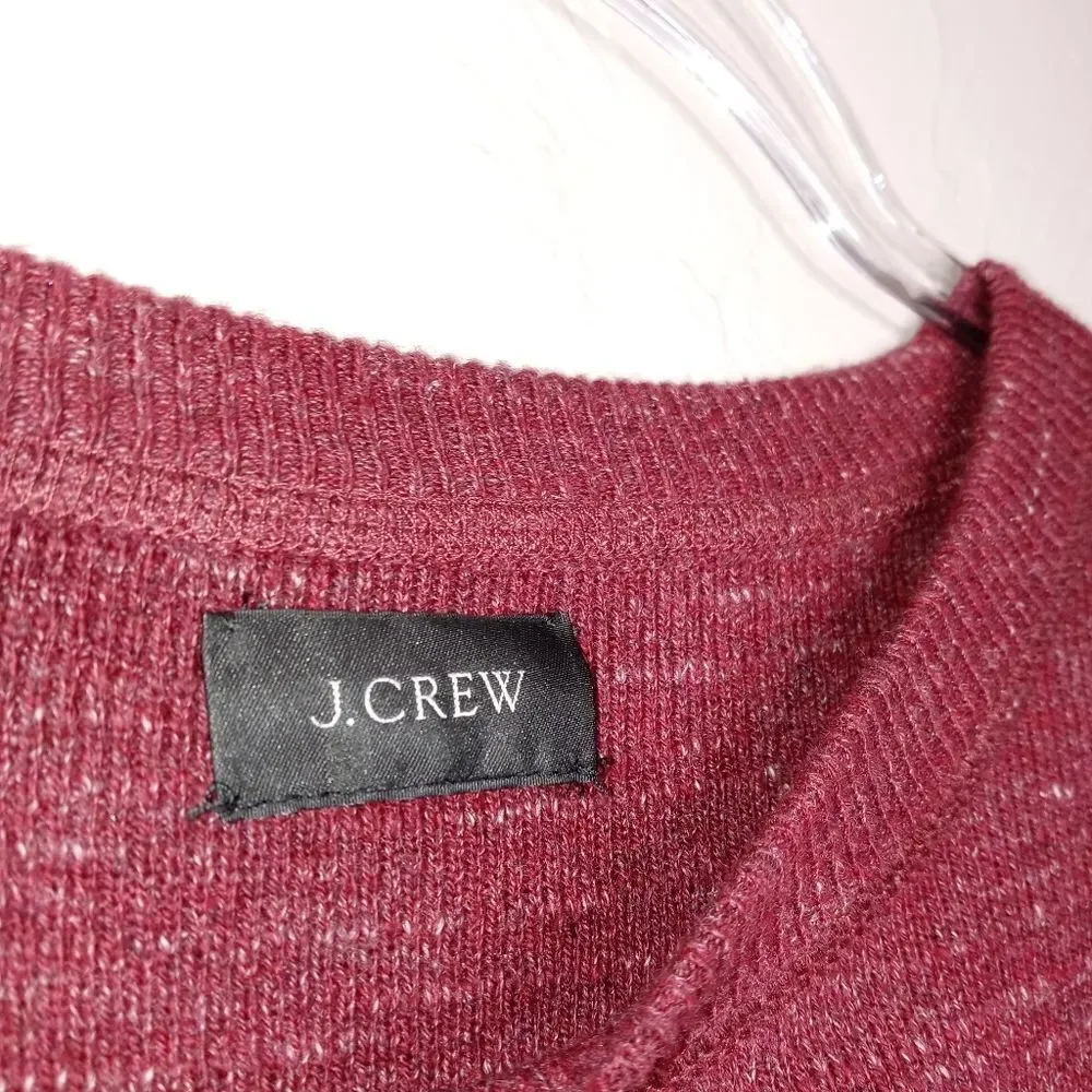 J. Crew Men's Cotton Crew Neck Red Re-Imagined Sweater